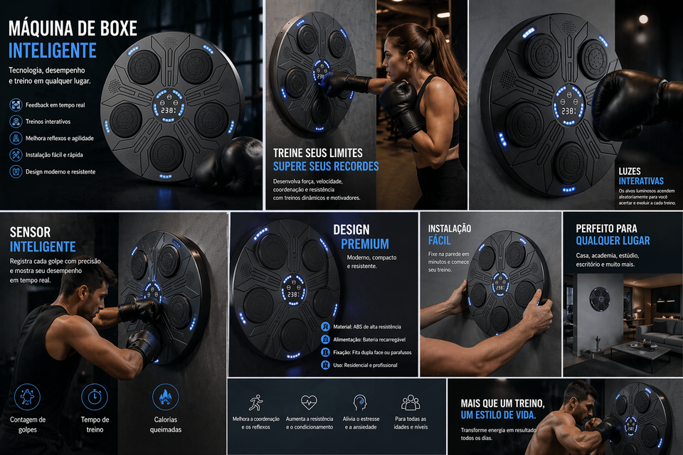Máquina de Boxeo Inteligente Con Música
