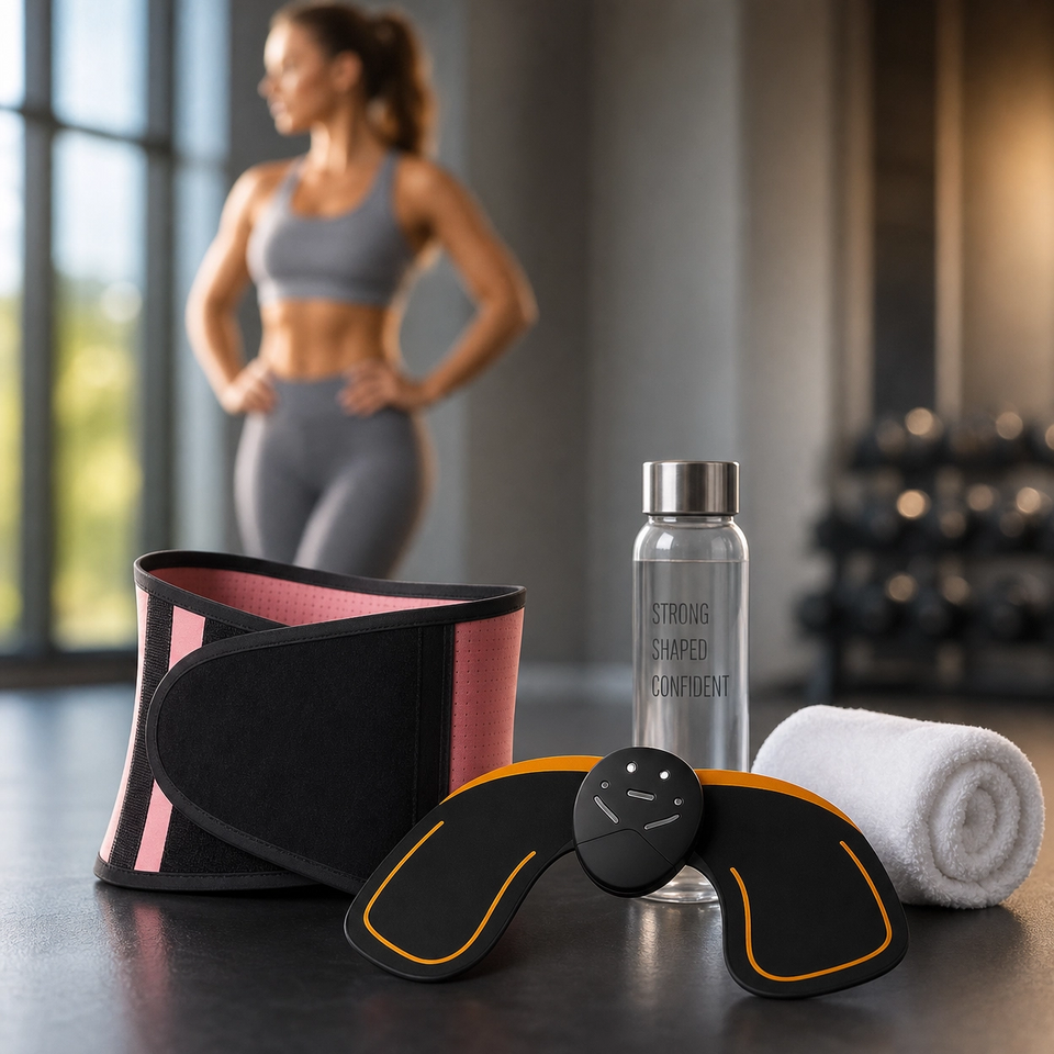Cinturón Efecto Sauna + Estimulador Muscular EMS para Glúteos GRÁTIS!